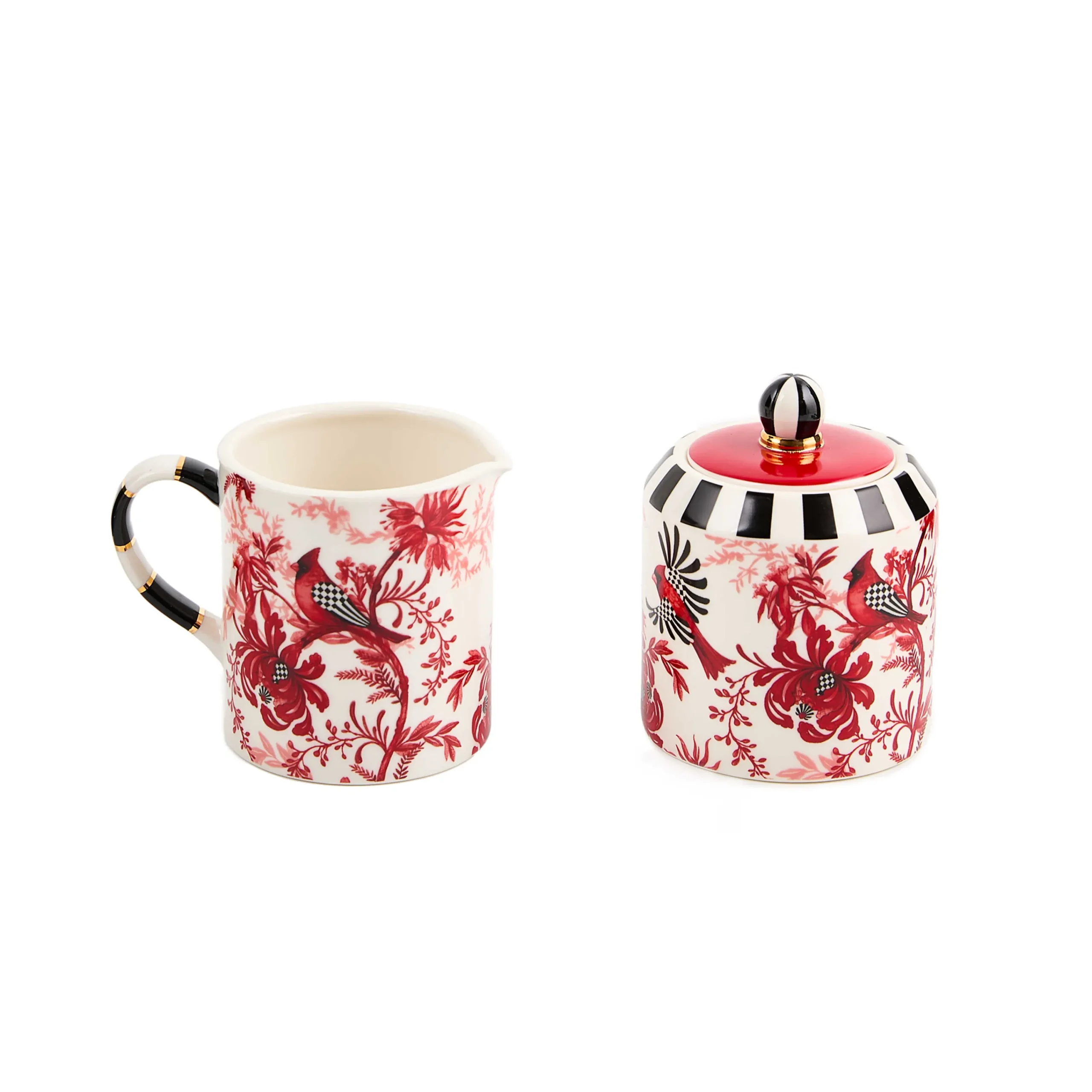 MacKenzie-Childs Kitchen & Dining Sets|Serveware<Cardinal Toile Creamer  Sugar Set