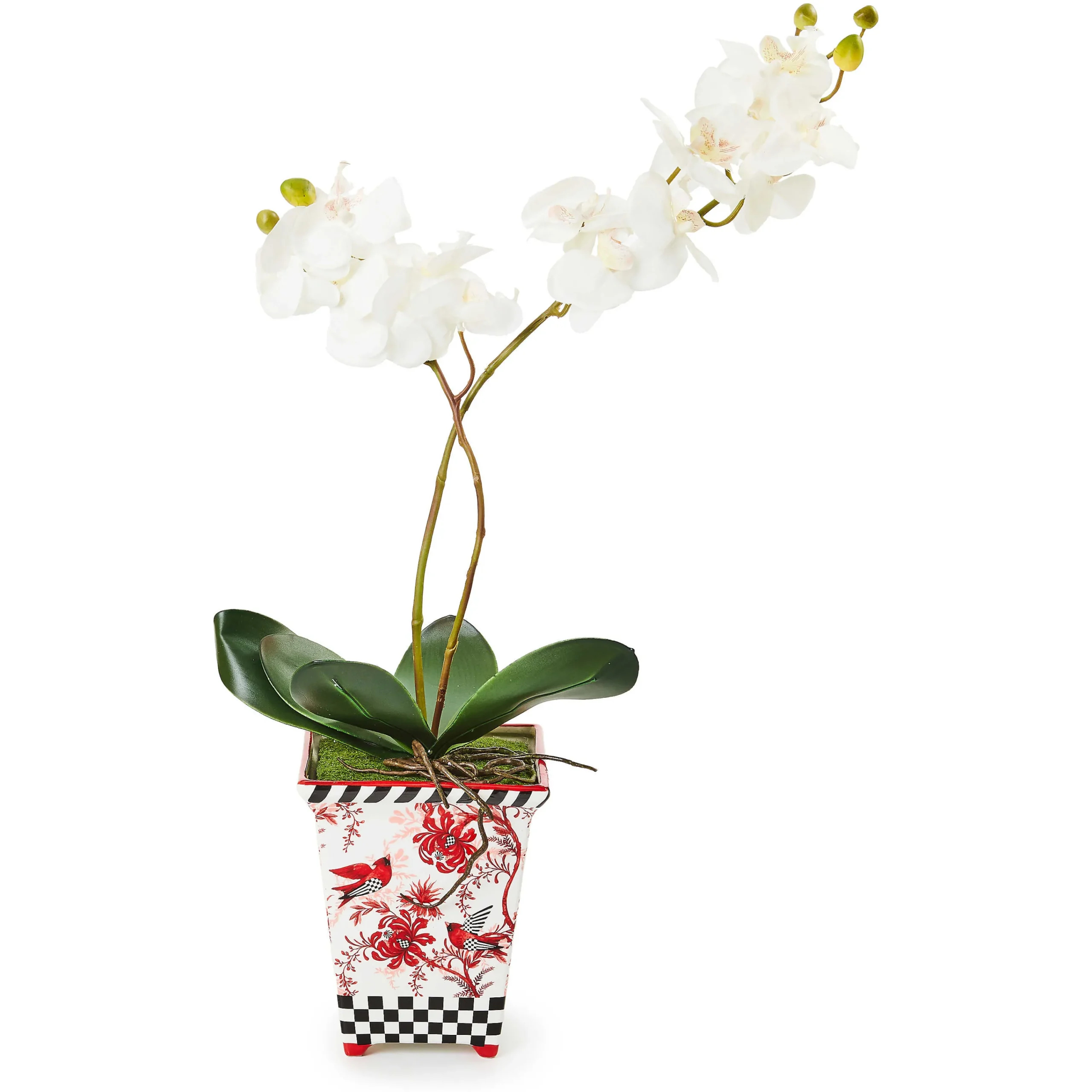 MacKenzie-Childs Holiday|Greenery & Florals<Cardinal Toile Large Orchid