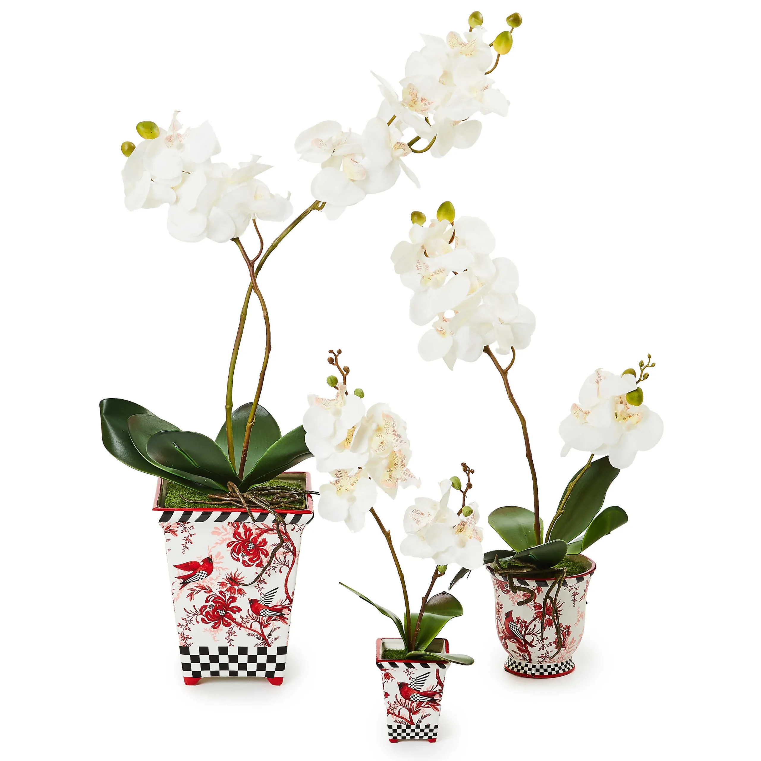 MacKenzie-Childs Holiday|Greenery & Florals<Cardinal Toile Large Orchid