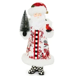 MacKenzie-Childs Holiday|Room Accents<Cardinal Toile Santa with Cardinal