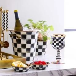 MacKenzie-Childs Fall Entertaining|Drinkware<Carnival Black Wine Glass
