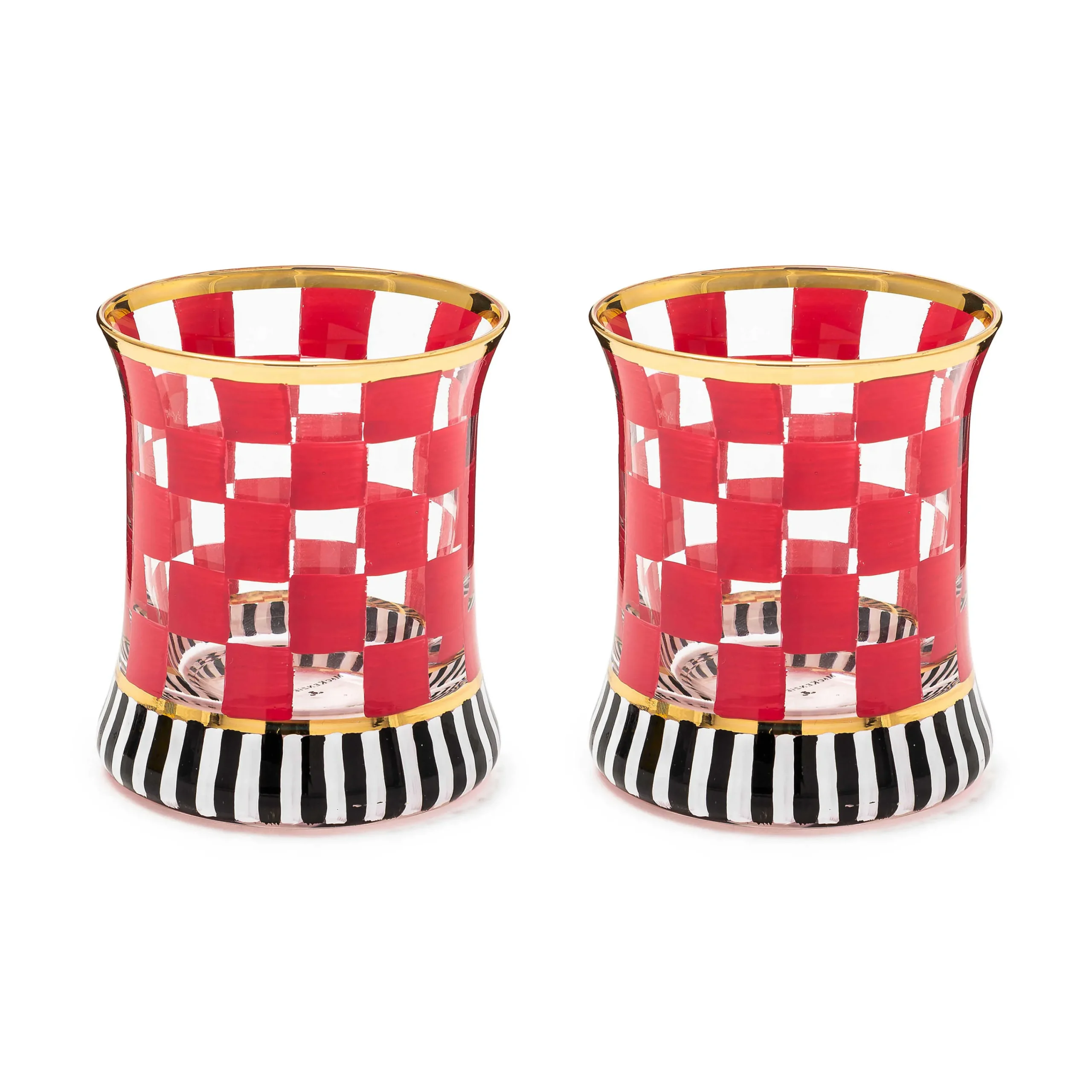 MacKenzie-Childs Spring|Drinkware<Carnival Fuchsia Tumbler Glass, Set of 2