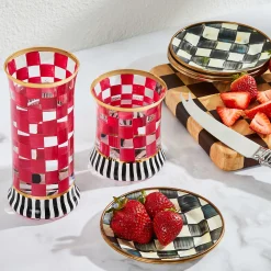 MacKenzie-Childs Spring|Drinkware<Carnival Fuchsia Tumbler Glass, Set of 2