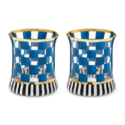 MacKenzie-Childs Drinkware|Bar Entertaining<Carnival Royal Tumbler Glass, Set of 2
