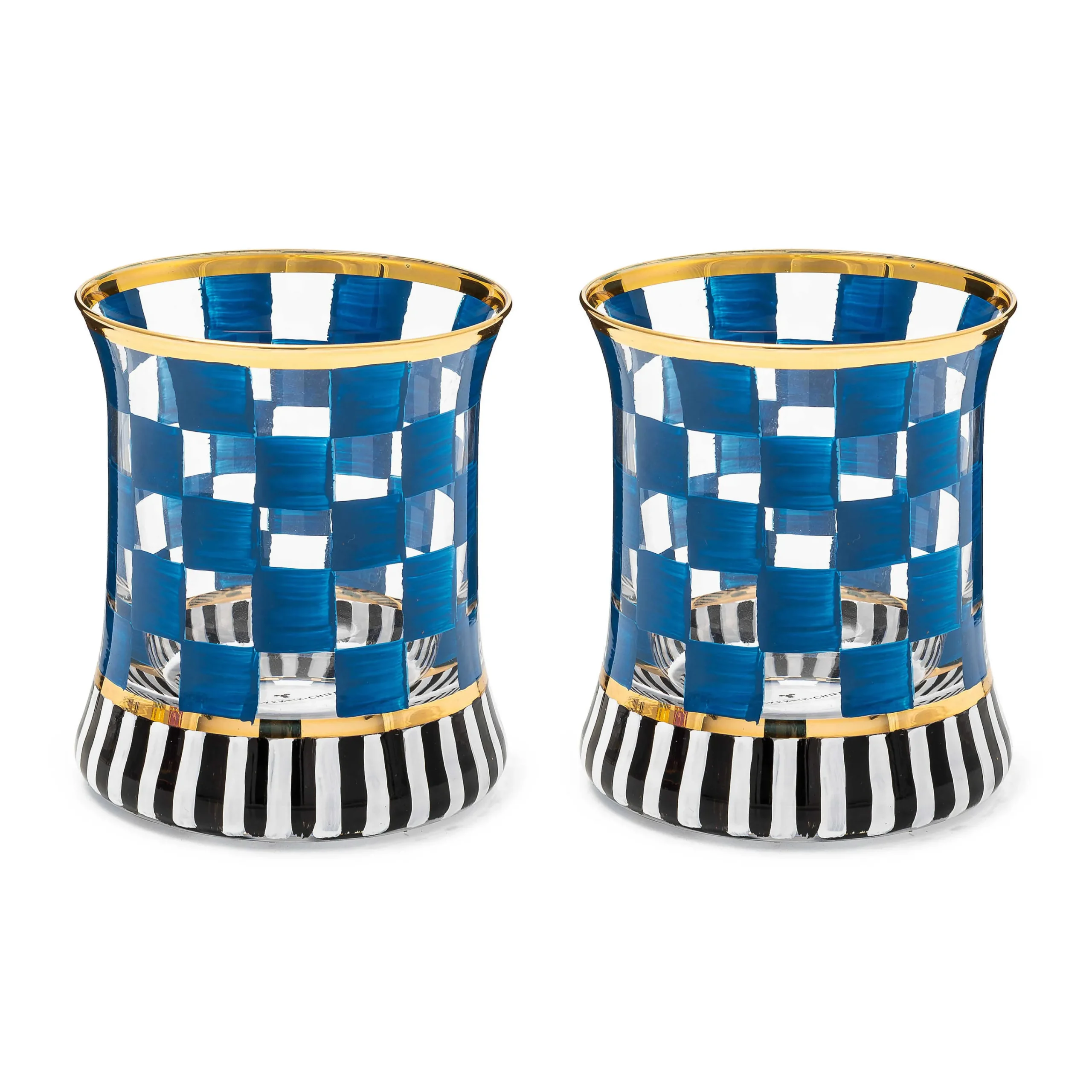 MacKenzie-Childs Drinkware|Bar Entertaining<Carnival Royal Tumbler Glass, Set of 2