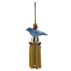 MacKenzie-Childs Room Accents|Finishing Touches<Cerulean Blue Ceramic Bird Tassel