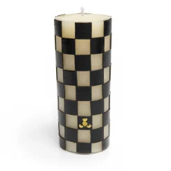 MacKenzie-Childs Candles & Fragrances|Table Accessories<Check 6 Black Pillar Candle