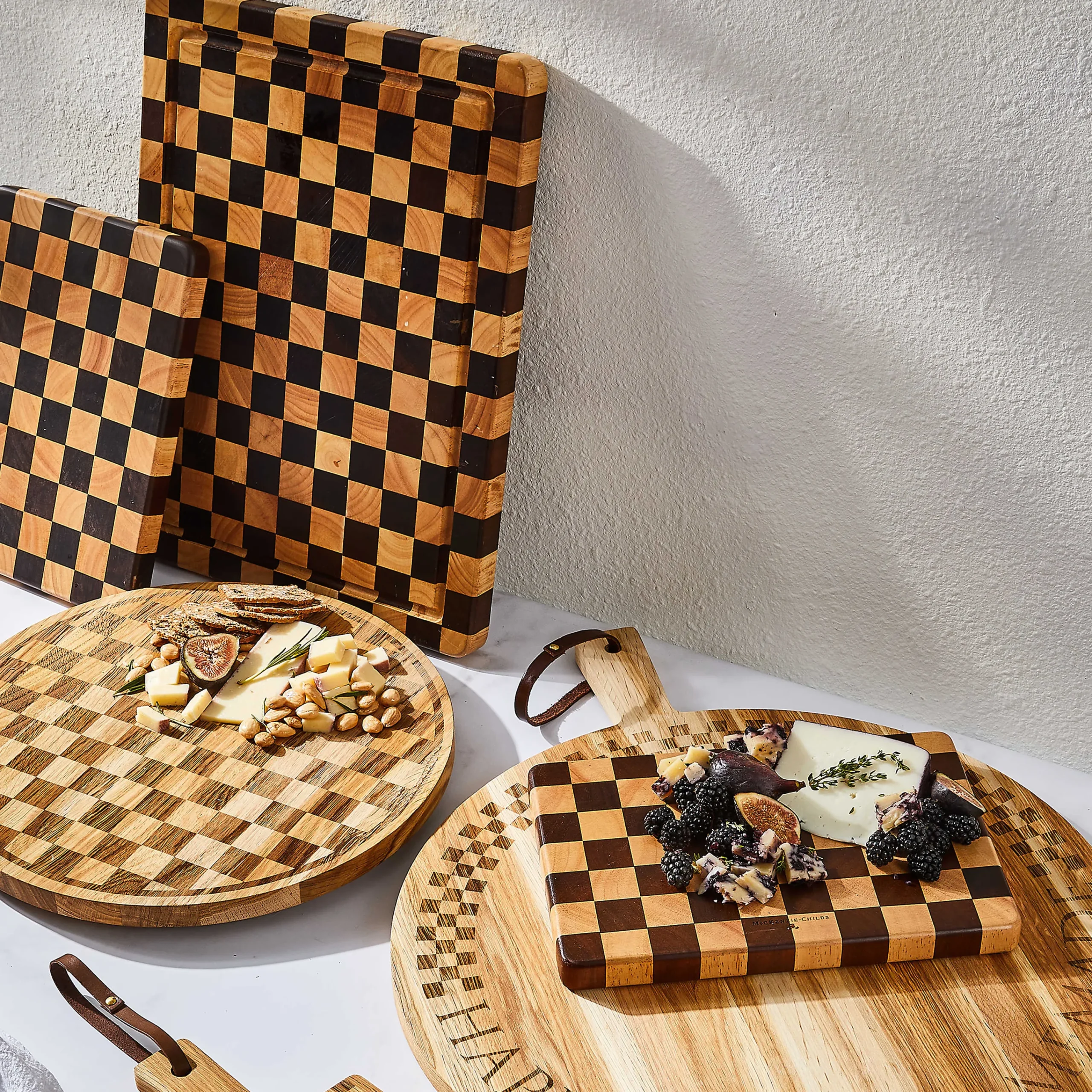 MacKenzie-Childs Serveware<Check Cheese Board Set