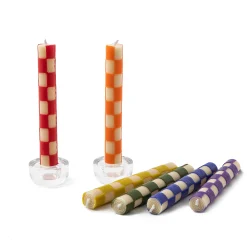 MacKenzie-Childs Candles & Fragrances|Table Accessories<Check Rainbow Mini Dinner Candles, Set of 6