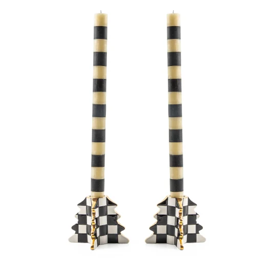 MacKenzie-Childs Holiday|Candles & Fragrances<Check Tree Candle Holders, Set of 2