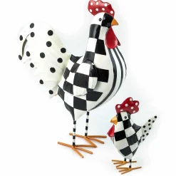 MacKenzie-Childs Decor Sets|Room Accents<Checkerdot Roosters - Set of 2