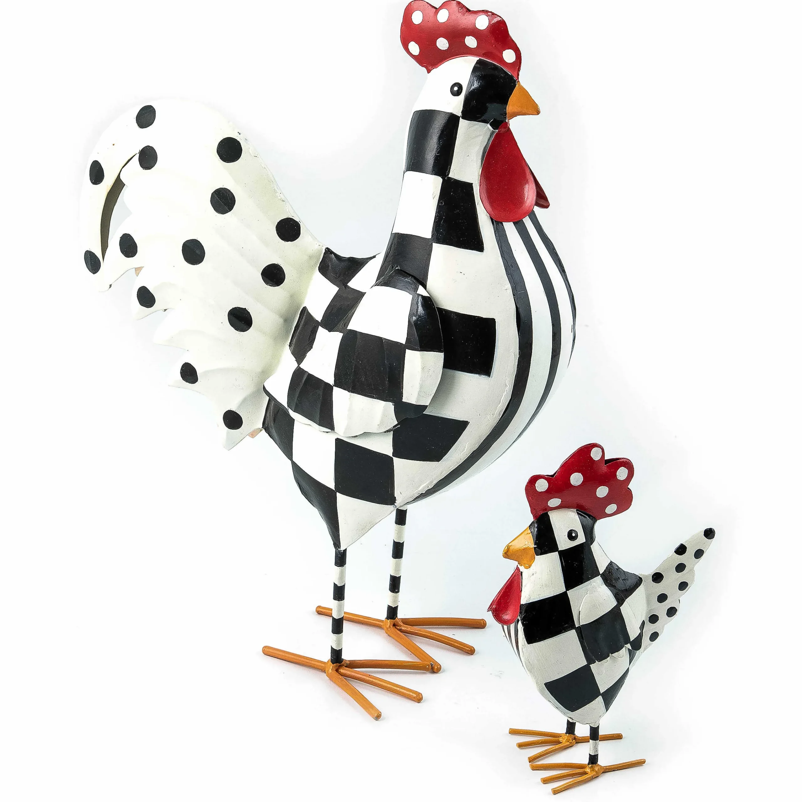 MacKenzie-Childs Decor Sets|Room Accents<Checkerdot Roosters - Set of 2