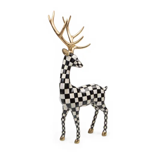 MacKenzie-Childs Holiday|Room Accents<Checkmate Standing Deer