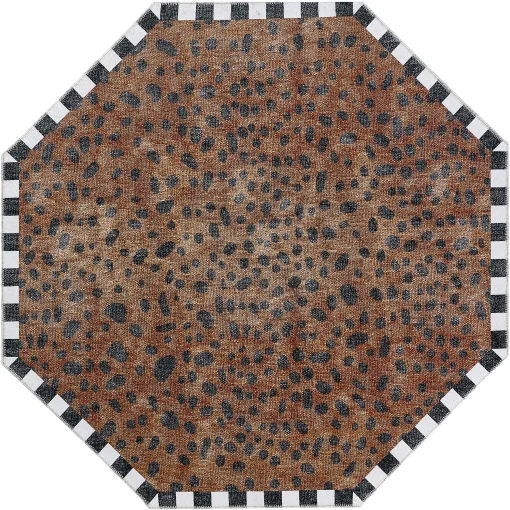 MacKenzie-Childs Rugs<Cheetah 6' Octagon Washable Rug
