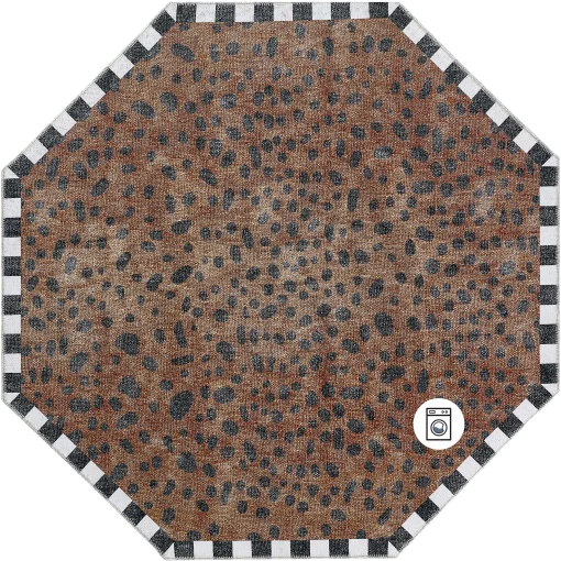 MacKenzie-Childs Rugs<Cheetah 6' Octagon Washable Rug