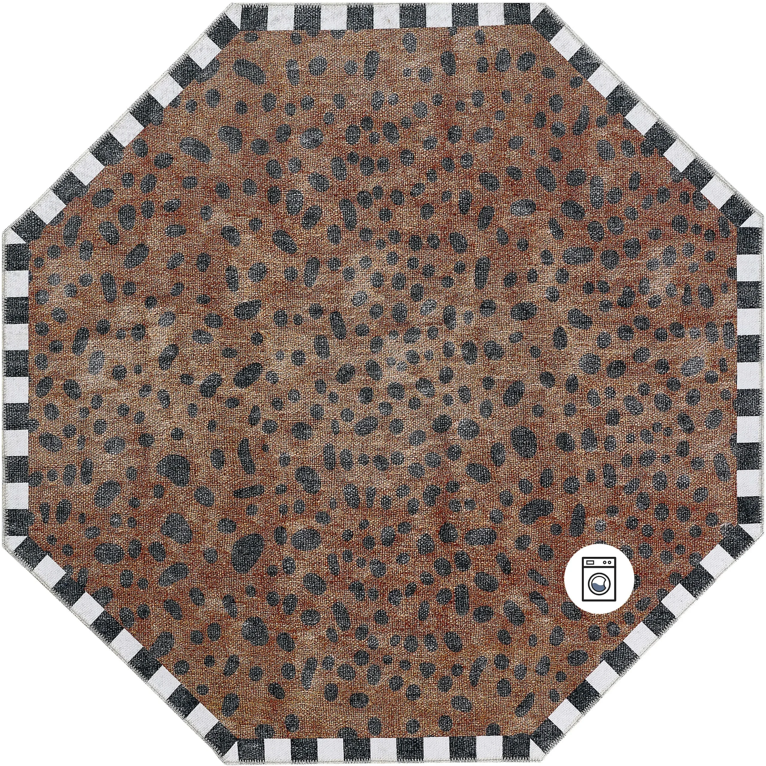 MacKenzie-Childs Rugs<Cheetah 6' Octagon Washable Rug