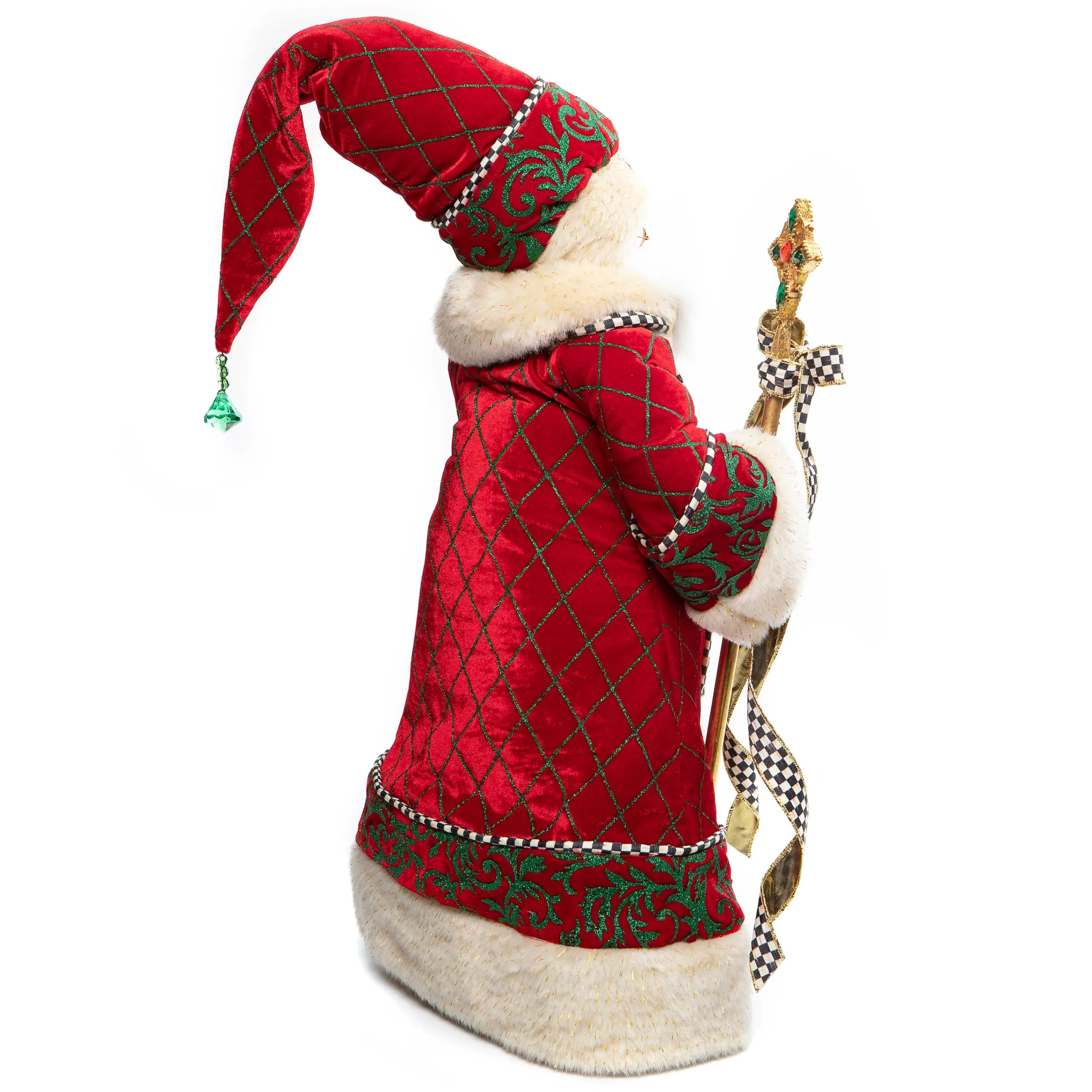 MacKenzie-Childs Holiday|Room Accents<Christmas Magic Santa With Staff