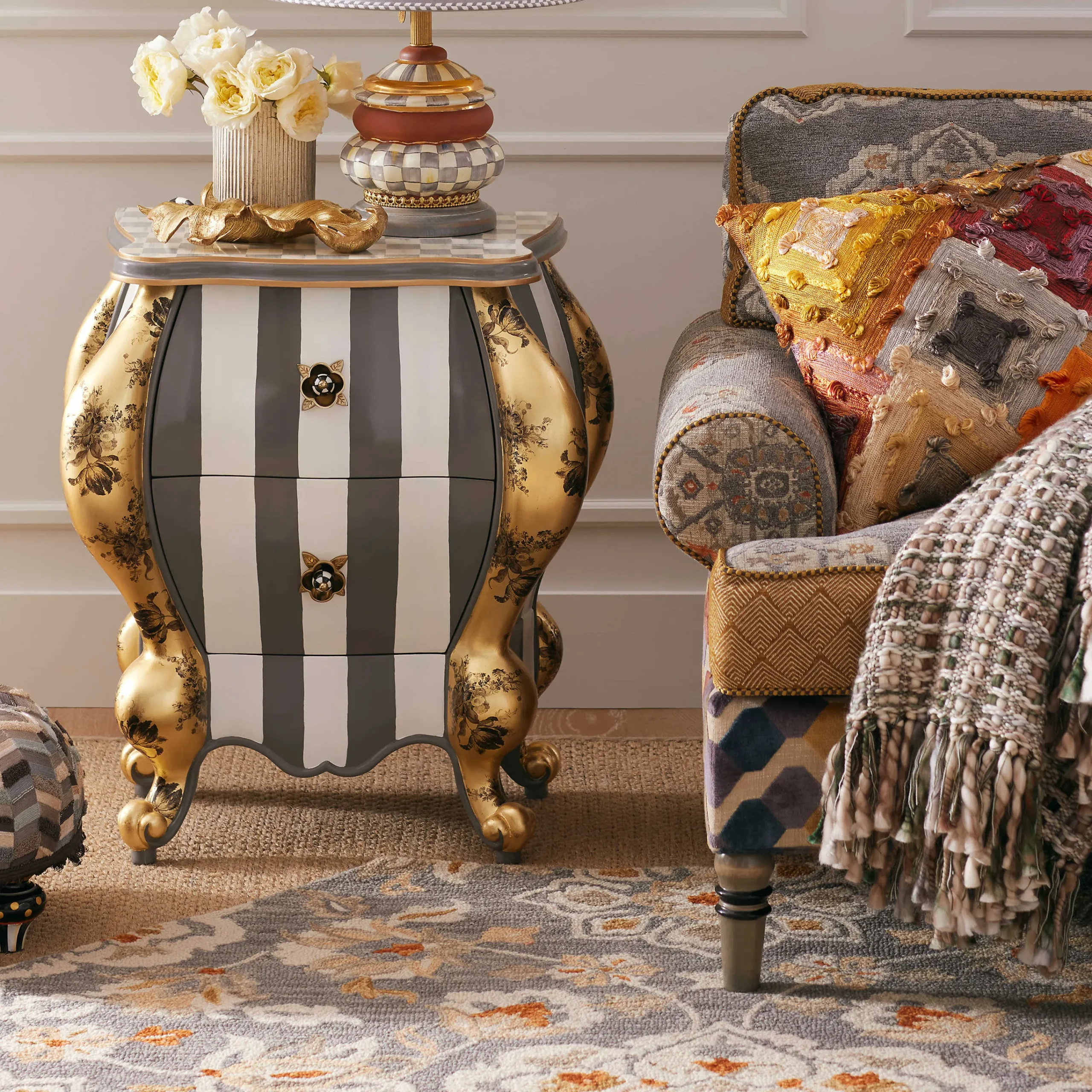 MacKenzie-Childs Rugs<Cobblestone 6' Octagon Rug