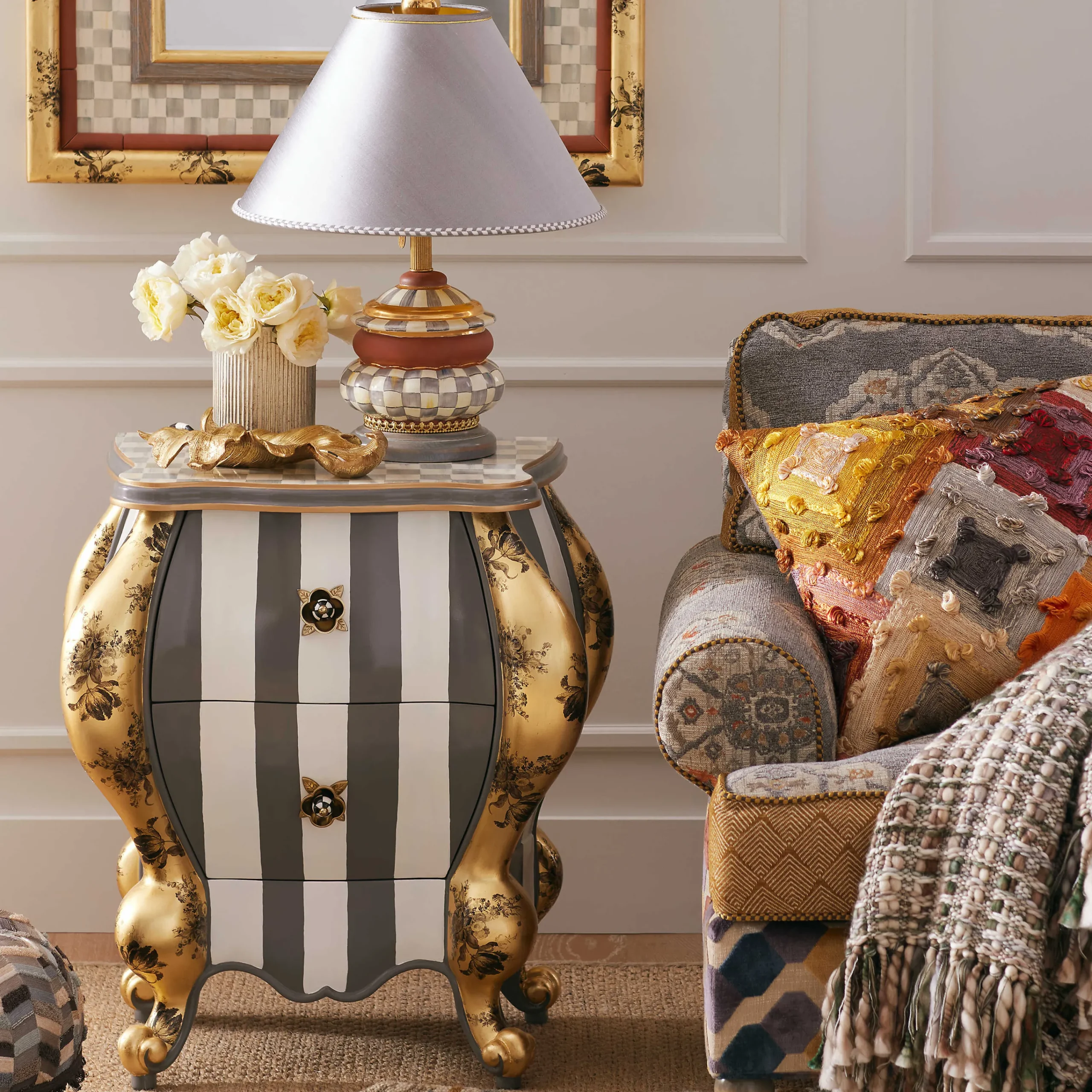 MacKenzie-Childs Pillows, Throws, & Cushions|Room Accents<Cobblestone Basket Weave Throw