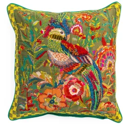 MacKenzie-Childs Spring|Pillows, Throws, & Cushions<Cockatiel Chartreuse Throw Pillow