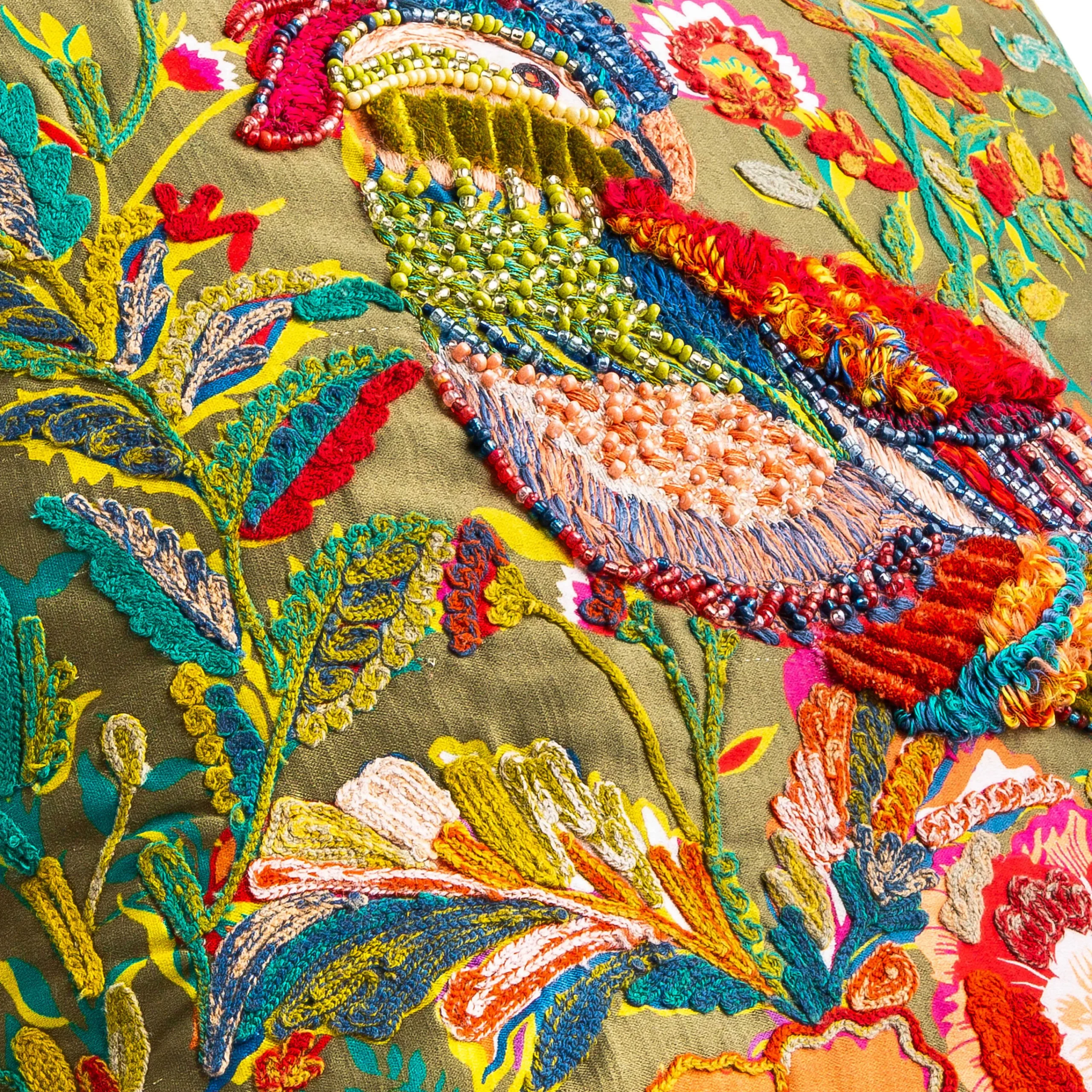 MacKenzie-Childs Spring|Pillows, Throws, & Cushions<Cockatiel Chartreuse Throw Pillow