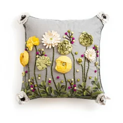 MacKenzie-Childs Spring|Pillows, Throws, & Cushions<Coming Up Daisies Square Throw Pillow