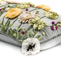 MacKenzie-Childs Spring|Pillows, Throws, & Cushions<Coming Up Daisies Square Throw Pillow