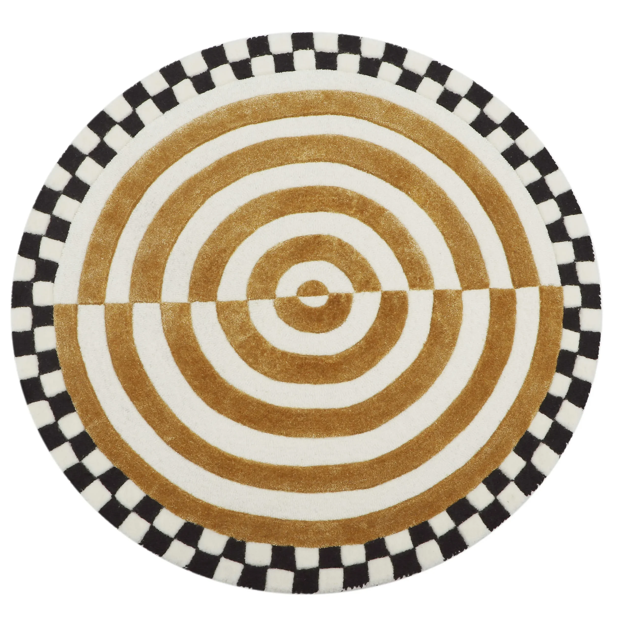 MacKenzie-Childs Rugs<Concentric Circle Wheat 3' Round Rug