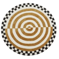 MacKenzie-Childs Rugs<Concentric Circle Wheat 3' Round Rug