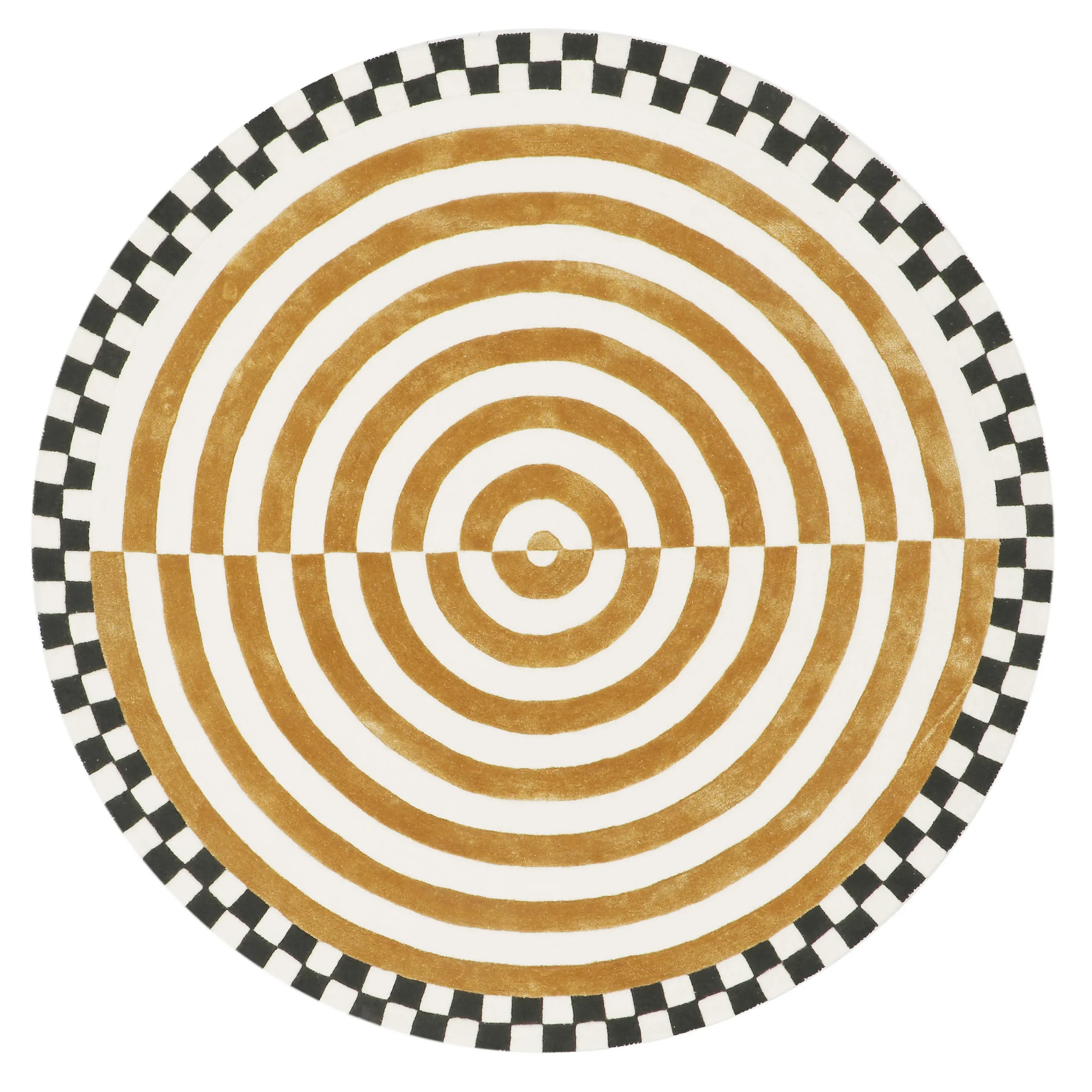MacKenzie-Childs Rugs<Concentric Circle Wheat 6' Round Rug