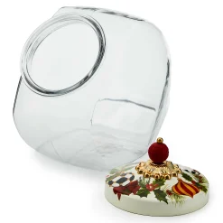 MacKenzie-Childs Kitchen Storage & Organization<Cookie Jar with Deck the Halls Lid