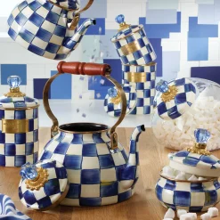 MacKenzie-Childs Kitchen Storage & Organization<Cookie Jar with Royal Check Lid
