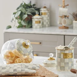 MacKenzie-Childs Kitchen Storage & Organization<Cookie Jar with Sterling Check Lid