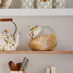 MacKenzie-Childs Kitchen Storage & Organization<Cookie Jar with Wildflowers Green Lid