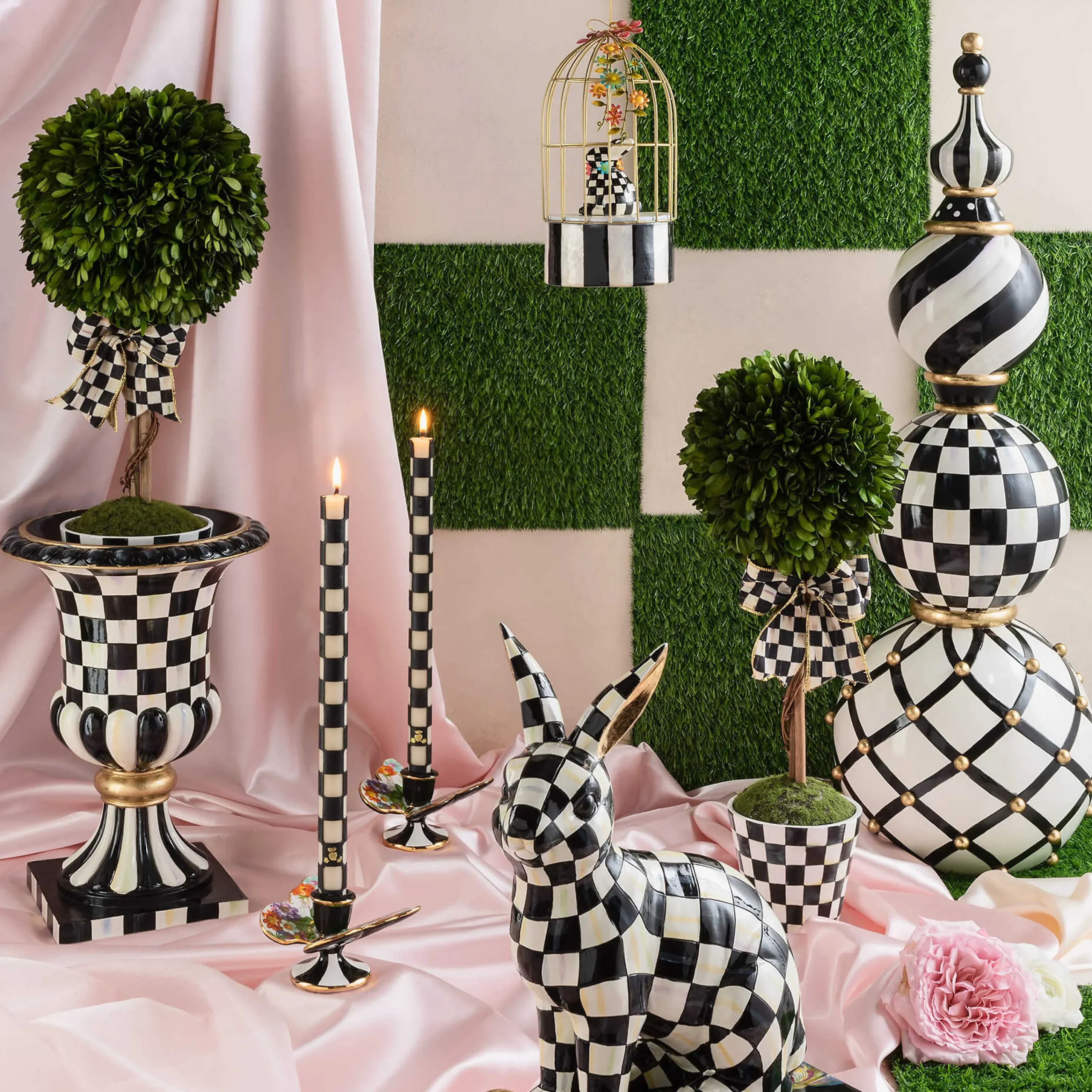 MacKenzie-Childs Spring|Greenery & Florals<Courtly Boxwood Topiary Small Drop In