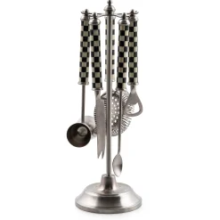 MacKenzie-Childs Drinkware|Bar Entertaining<Courtly Check 3260 Bar Tool Set