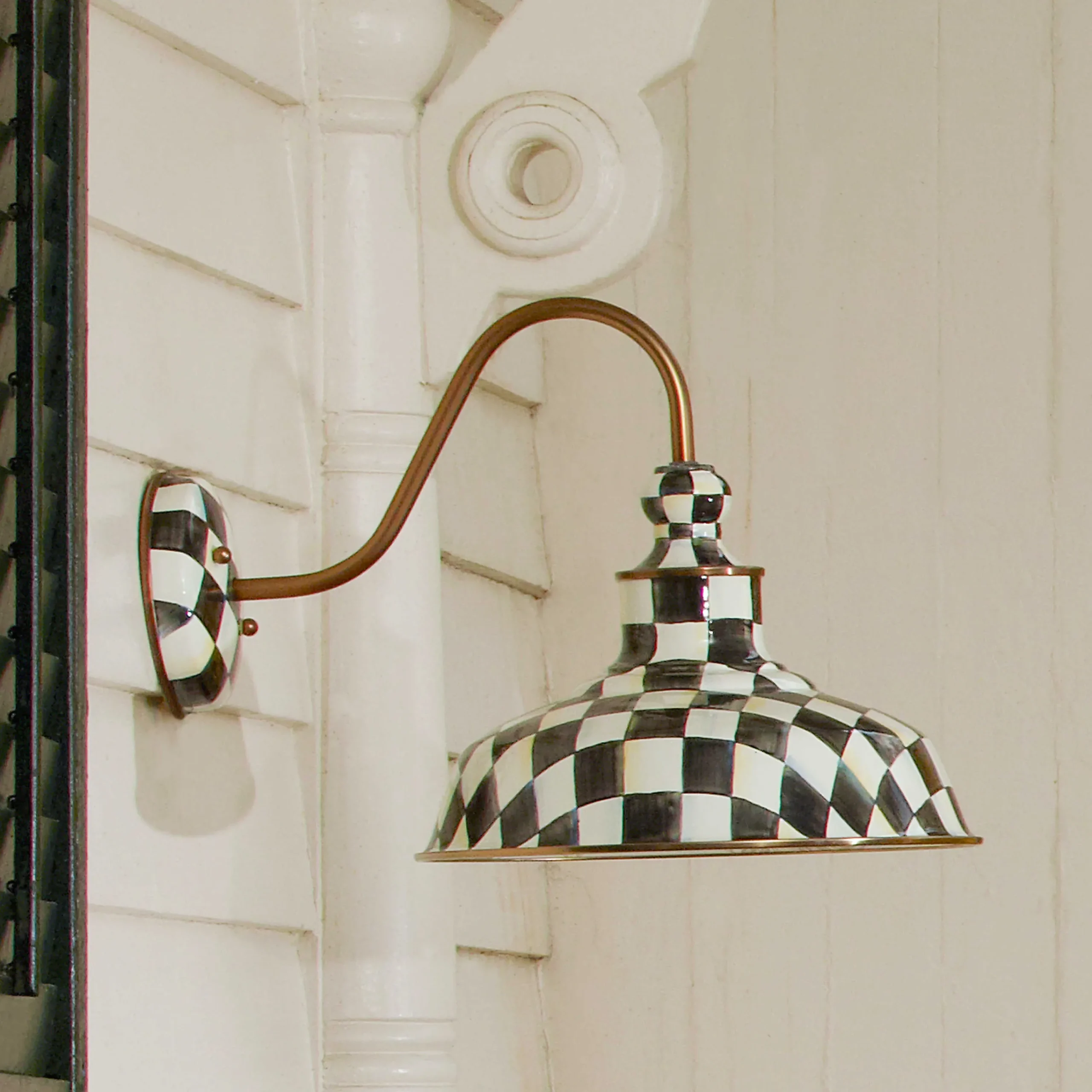 MacKenzie-Childs Lighting<Courtly Check 12 Barn Sconce