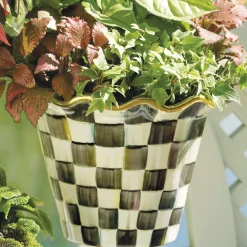 MacKenzie-Childs Spring|The Fall Shop<Courtly Check 8 Ceramic Garden Pot