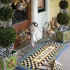 MacKenzie-Childs Spring|The Fall Shop<Courtly Check 8 Ceramic Garden Pot