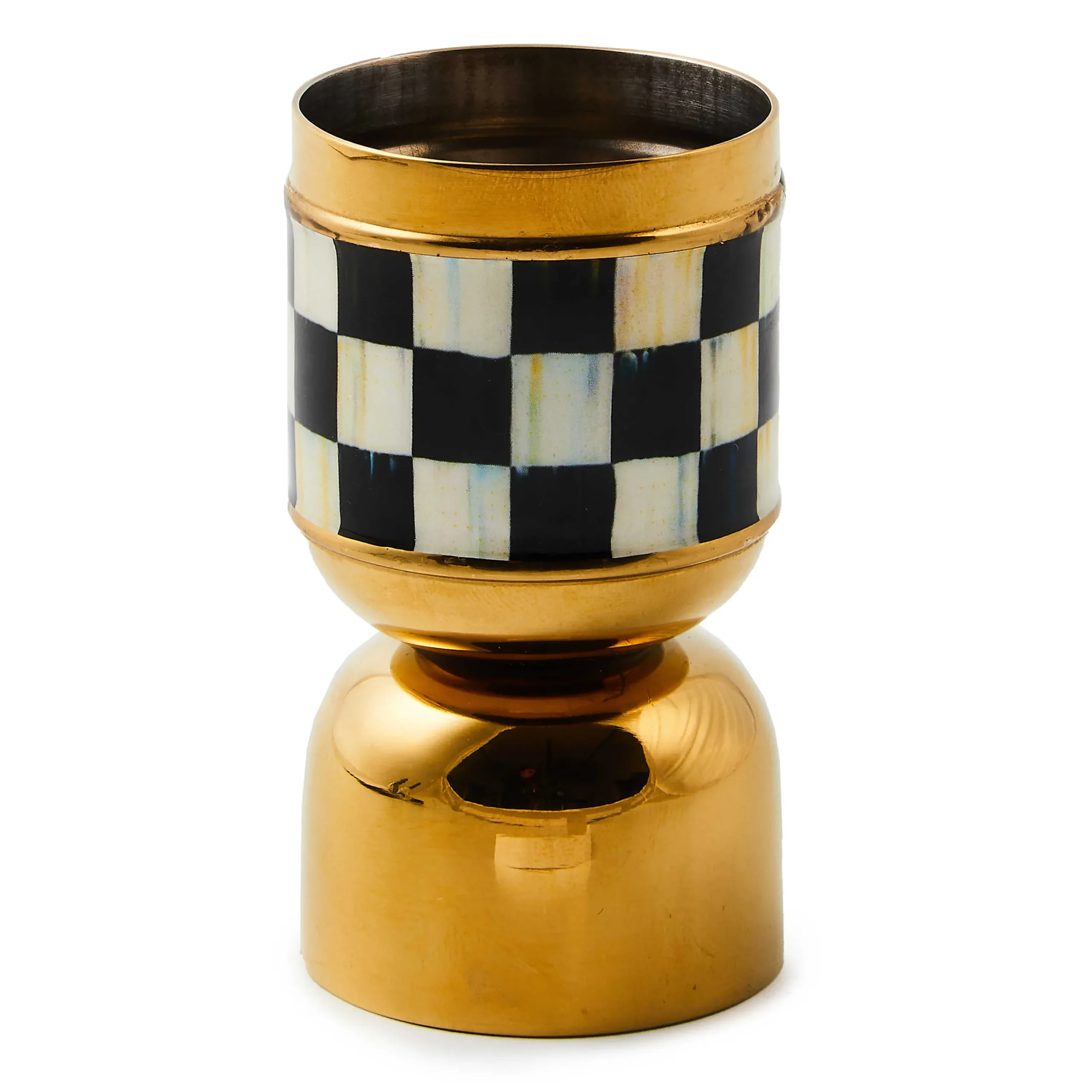 MacKenzie-Childs Fall Entertaining|Bar Entertaining<Courtly Check 3260 Gold Jigger