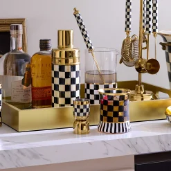 MacKenzie-Childs Fall Entertaining|Bar Entertaining<Courtly Check 3260 Gold Jigger