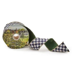 MacKenzie-Childs Finishing Touches|Room Accents<Courtly Check 2.5 Green Suede Ribbon
