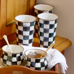 MacKenzie-Childs Drinkware|Bar Entertaining<Courtly Check 20 Ounce Tumbler