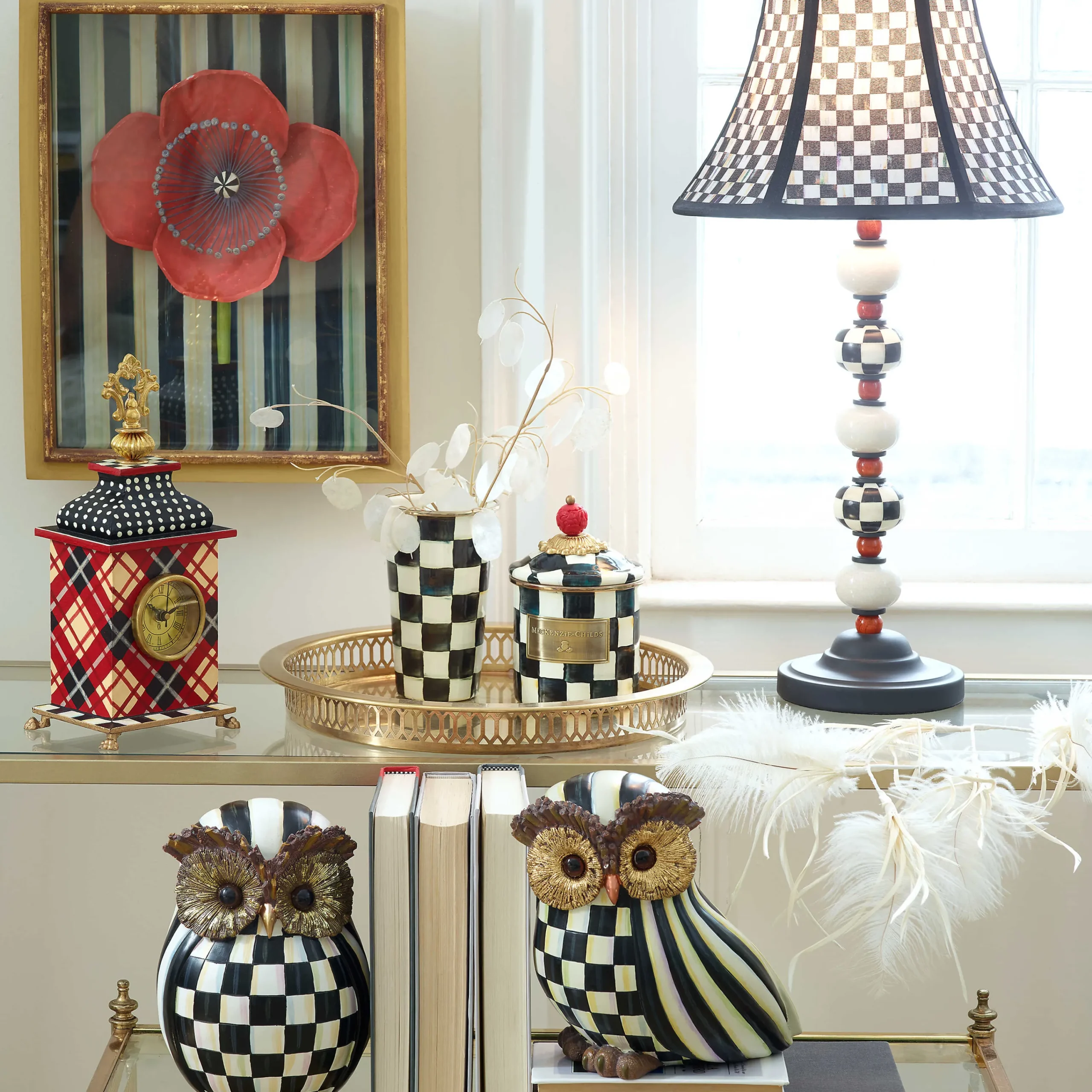 MacKenzie-Childs Drinkware|Bar Entertaining<Courtly Check 20 Ounce Tumbler