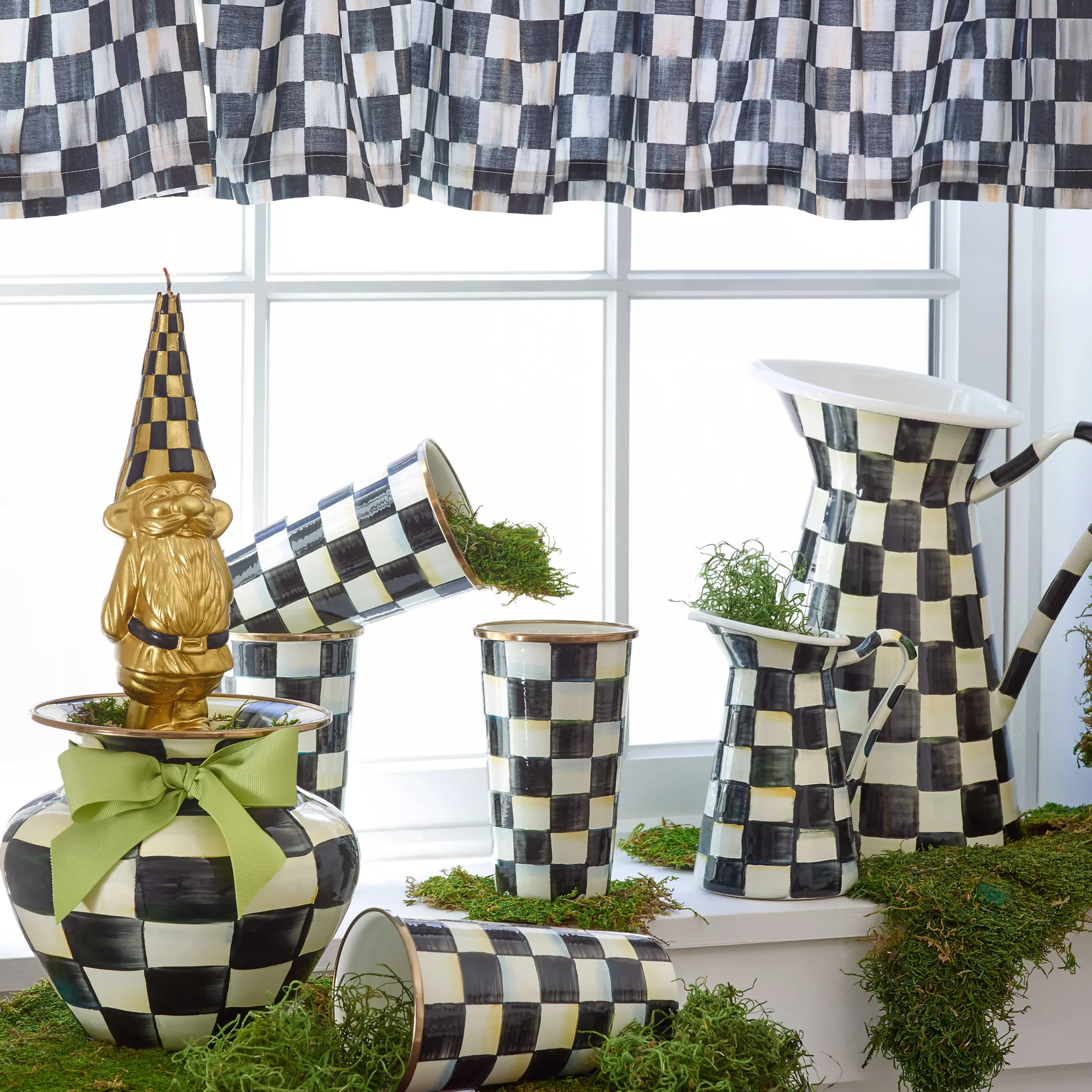 MacKenzie-Childs Drinkware|Bar Entertaining<Courtly Check 20 Ounce Tumbler