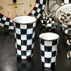 MacKenzie-Childs Drinkware|Bar Entertaining<Courtly Check 10 Ounce Tumbler