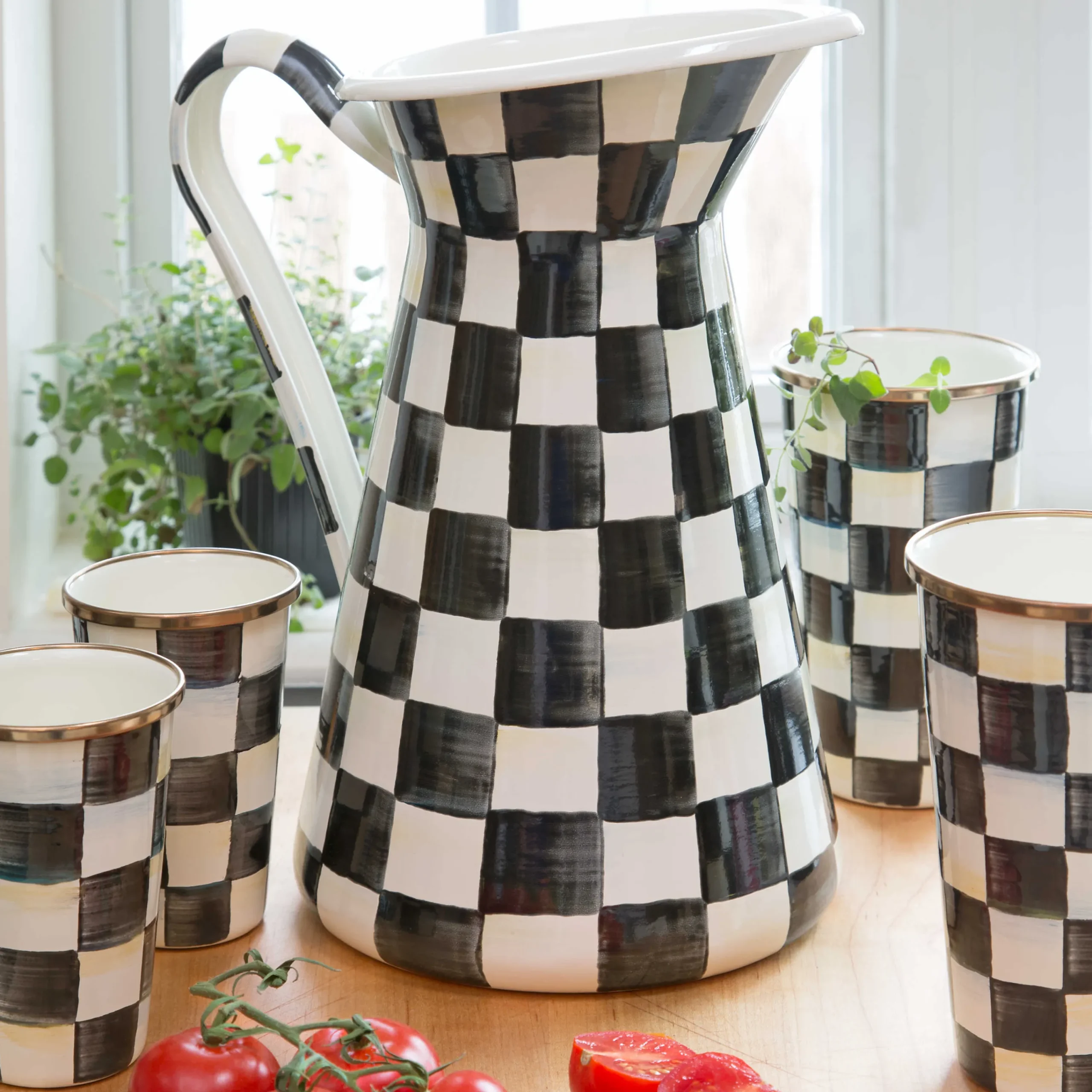 MacKenzie-Childs Drinkware|Bar Entertaining<Courtly Check 10 Ounce Tumbler