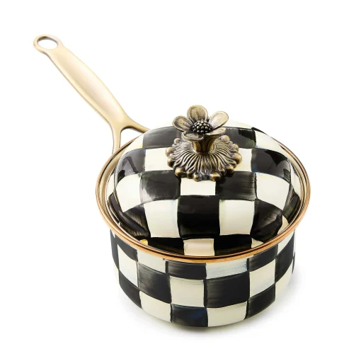 MacKenzie-Childs Cookware & Bakeware<Courtly Check 1 Quart Saucepan