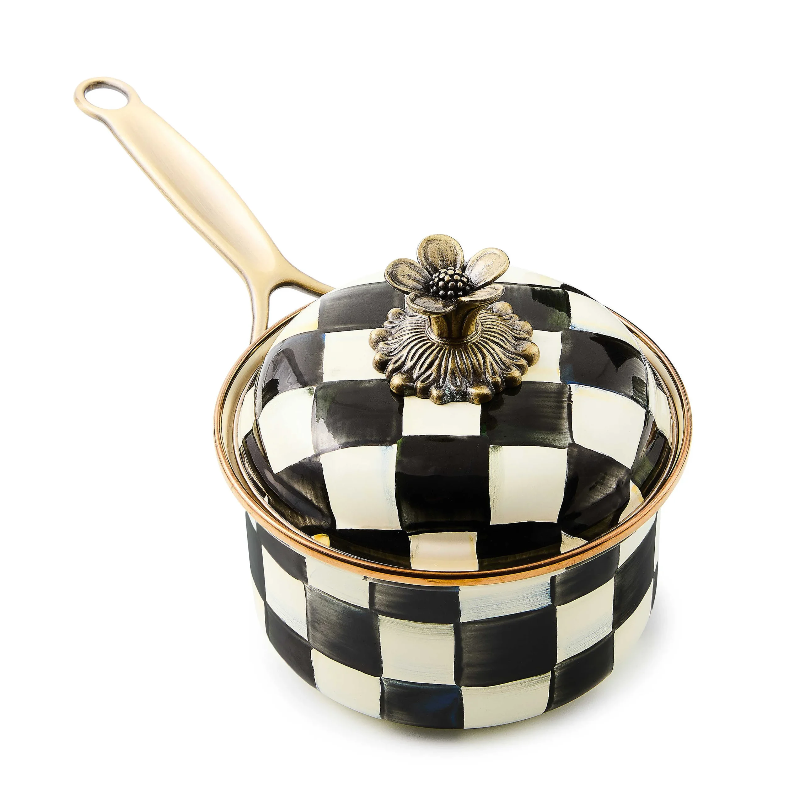 MacKenzie-Childs Cookware & Bakeware<Courtly Check 1 Quart Saucepan