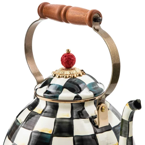 MacKenzie-Childs Tea Kettles<Courtly Check 3 Quart Tea Kettle